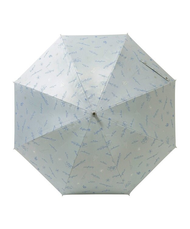 MOONBAT 【一級遮光/晴雨兼用】LANVIN en Bleu (ランバン オン ブルー) 長傘 日傘 ラインドローイング 遮光 遮熱 UV ライトグレー