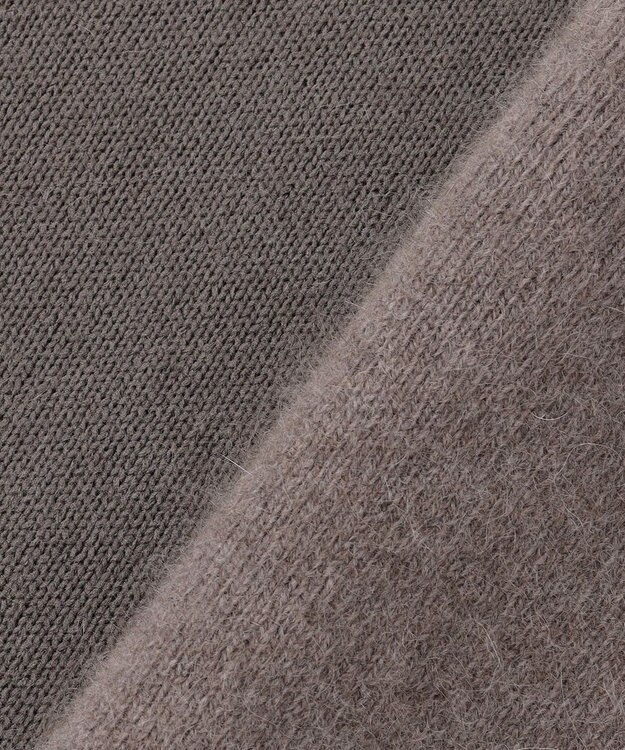 組曲 L 【加藤ローサさん着用】フラッフィーファーニット ジャケット ブラウン系