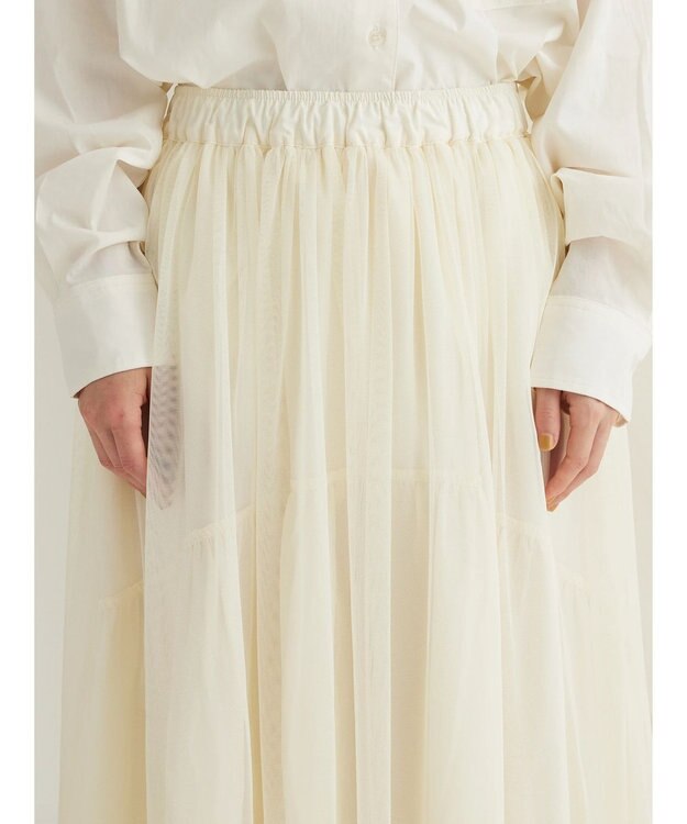 CRAFT STANDARD BOUTIQUE リバーシブルチュールスカート Ivory
