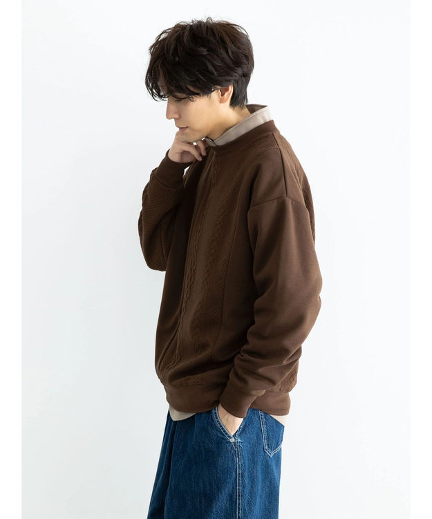 CRAFT STANDARD BOUTIQUE ＪＱカット切り替えプルオーバー1 Brown