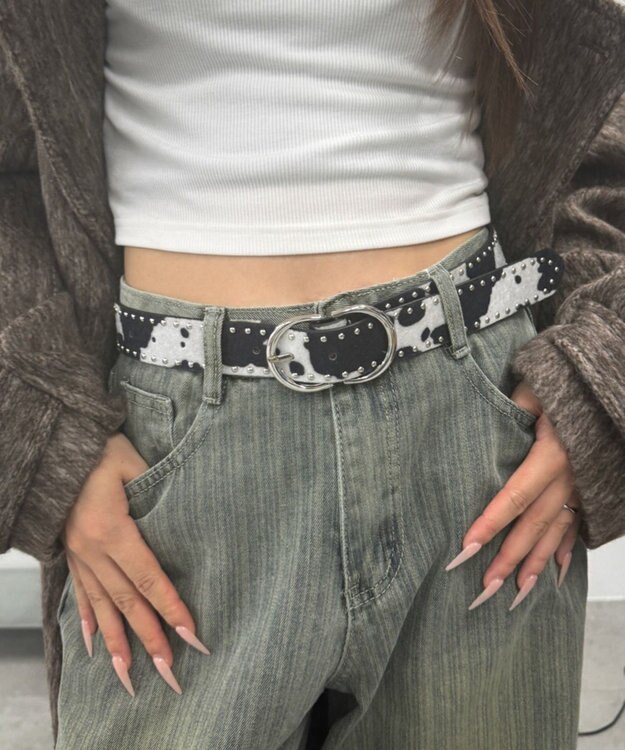 WEGO Lダブルリングスタッズベルト 柄2