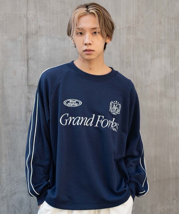 WEGO 【ユニセックス着用ITEM】ショートドロストラインプルオーバー ネイビー