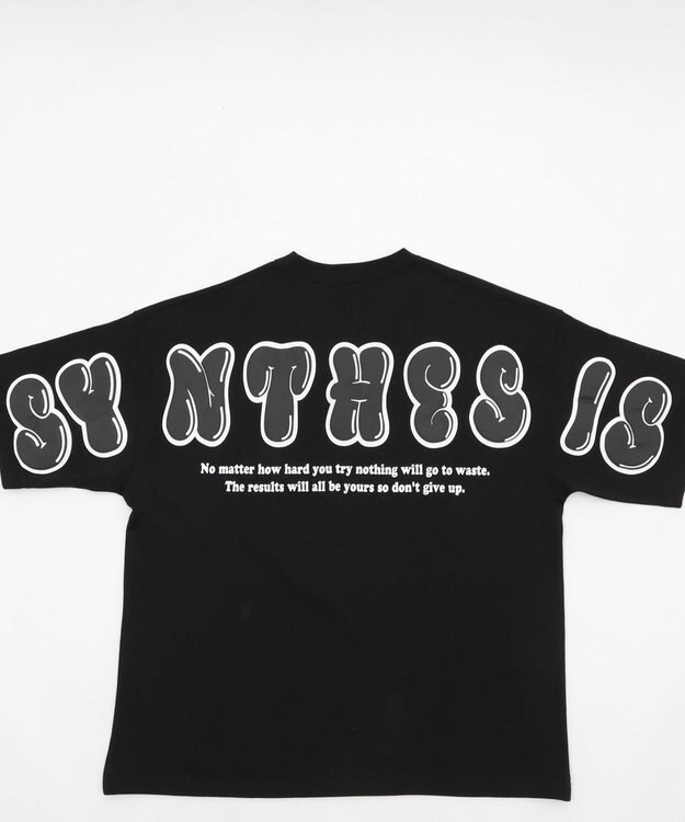 WEGO 【ユニセックス着用ITEM】アクセ付きストレートロゴT（SS） ブラック