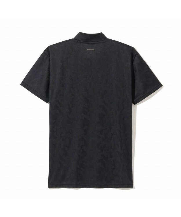 ZERO HALLIBURTON エレガントカモ柄ジャガードモックネックTシャツ ZHG-M5S8b 82957 ブラック