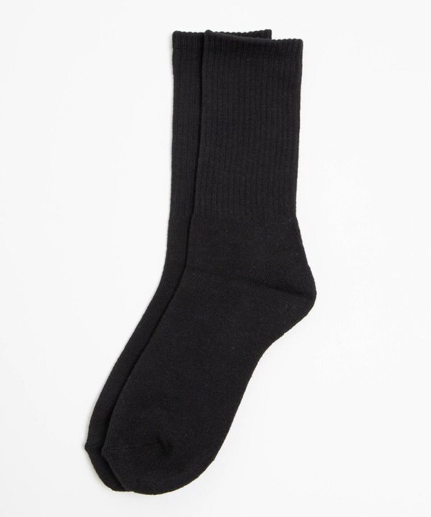 WEGO 底パイルカラーリブソックス ブラック