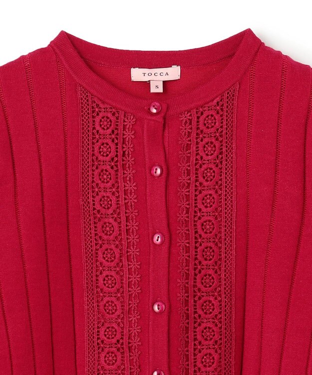 TOCCA LACE STREAM カーディガン ローズ系