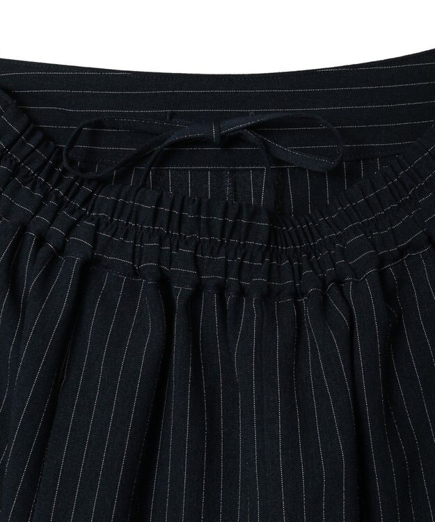 earth music&ecology 選べる丈タックスカーチョ Stripe Navy