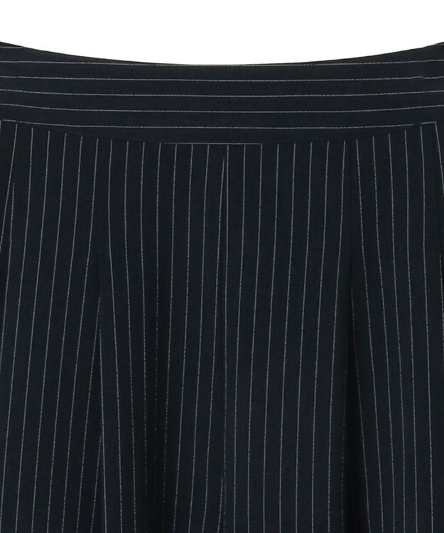 earth music&ecology 選べる丈タックスカーチョ Stripe Navy