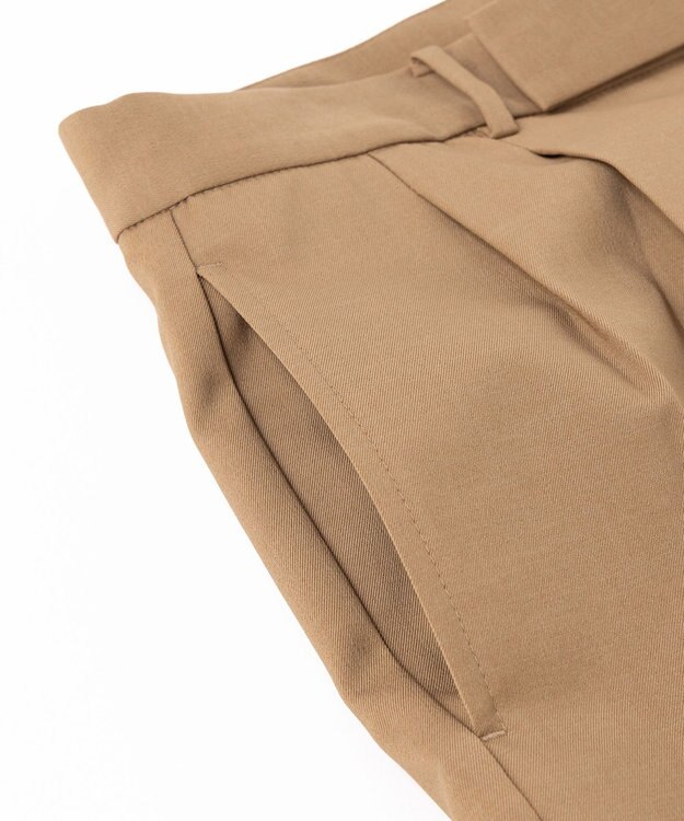 UNFILO MENS ウールライク ワイドパンツ ブラウン