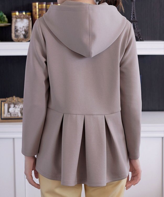 Tiaclasse L 【洗える】ソフトダンボールバックフレアフーディー モカ