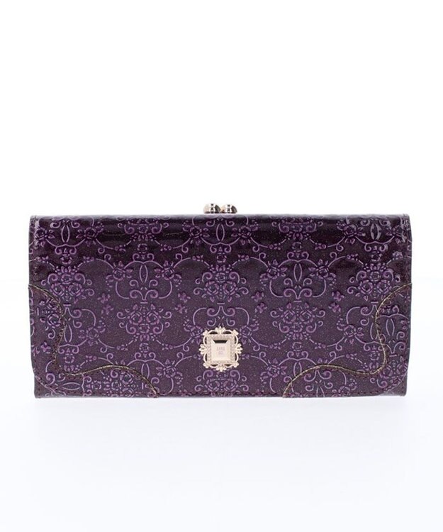 ANNA SUI ルーミー 口金フラップ長財布 パープル