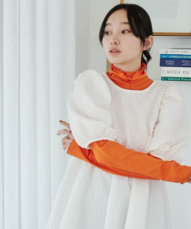 WEGO ソフトタッチカラーリブロンT オレンジ