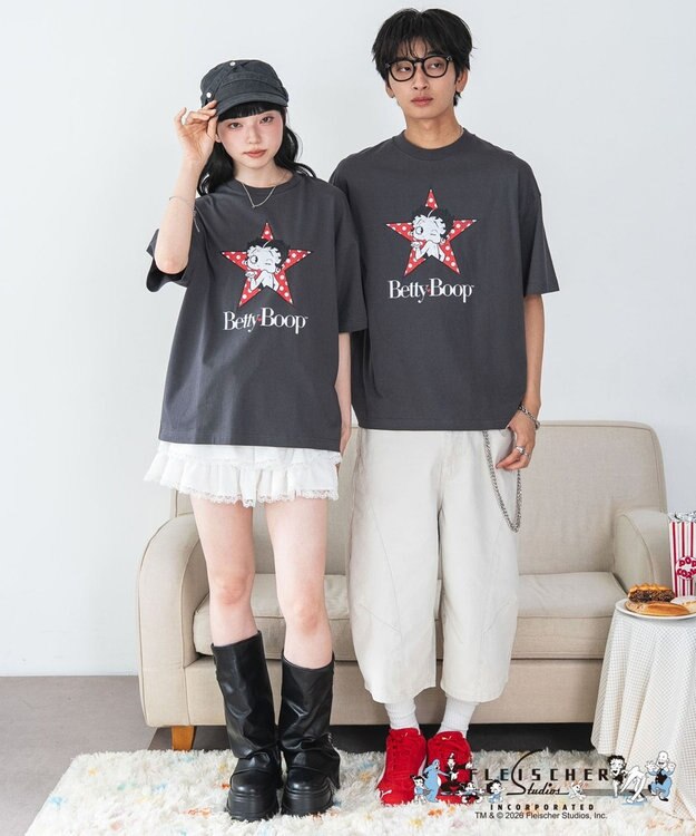 WEGO 【ベティ・ブープ/ユニセックス着用ITEM/SMLサイズ展開】キャラクターズグラフィックT4（SS） 柄1