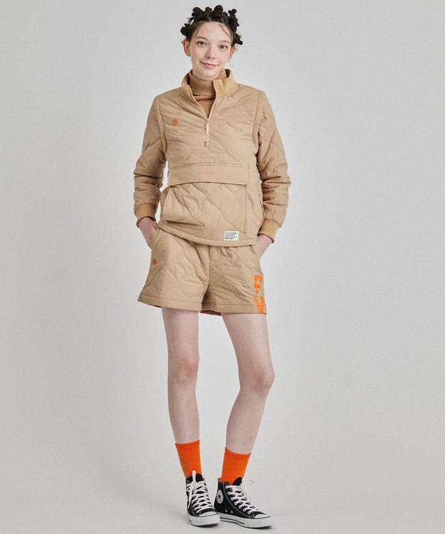 PW CIRCULUS 【WOMEN】ひょうたんキルティング中綿ショートパンツ ベージュ系