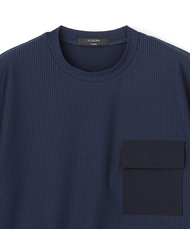 JOSEPH HOMME 【新素材】リップルテックジャージー    クルーネックカットソー ネイビー系