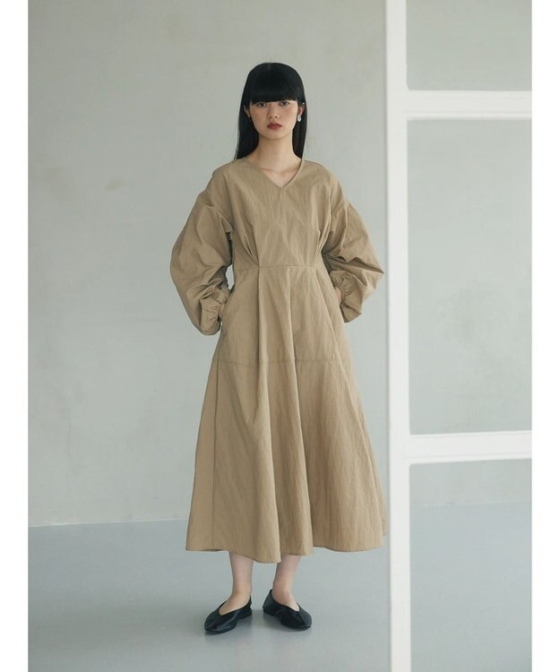 Green Parks armonia．ウエストタックワンピース Beige