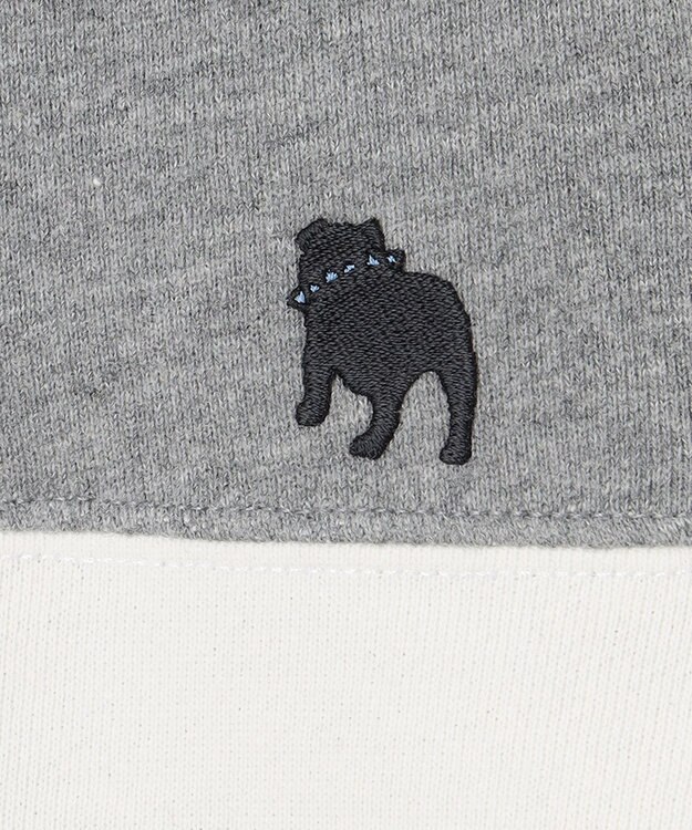 J.PRESS KIDS 【100-130cm】ブル刺繍 ブロッキングトレーナー ライトグレー系2