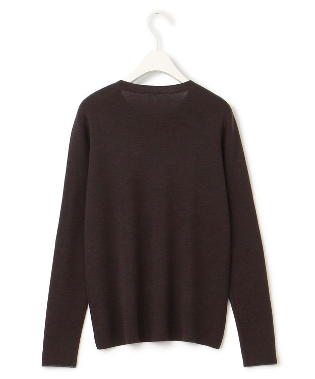ICB 【洗える】エクストラファインメリノ クルーネックプルオーバー バーントブラウン系