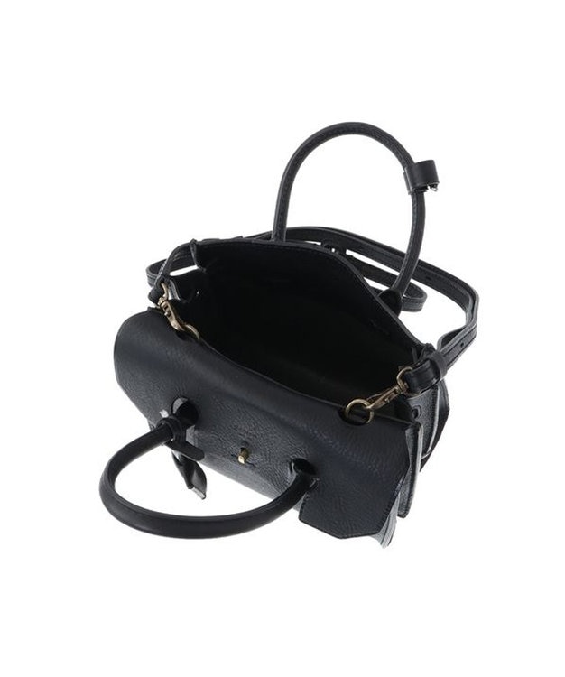 genten ミネルヴァ 2wayミニバッグ クロ