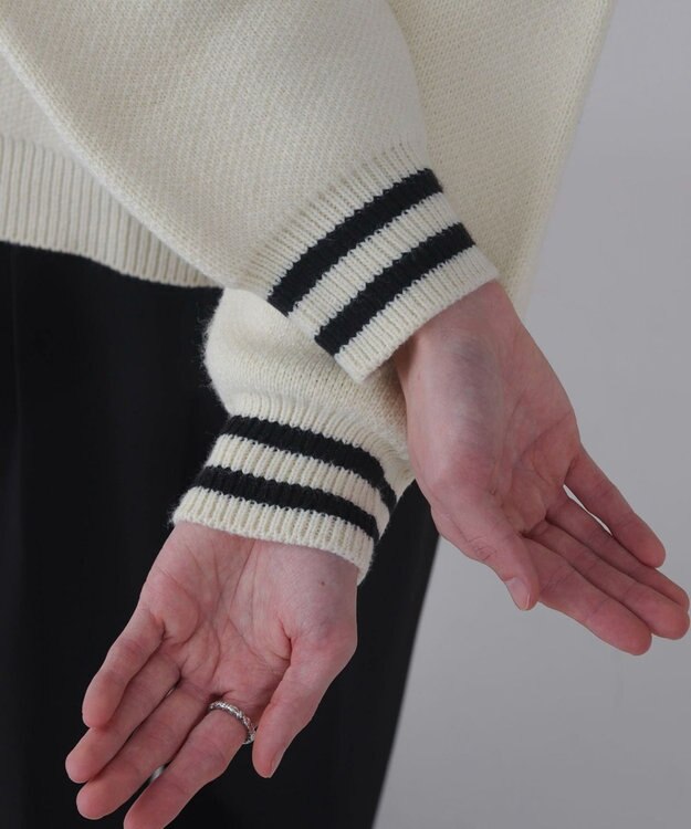 WEGO 【ユニセックス着用ITEM】ワンポイント刺繍ニットポロ ホワイト