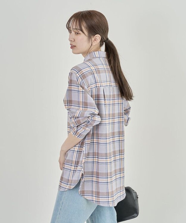 Green Parks ネルチェックシャツ Blue