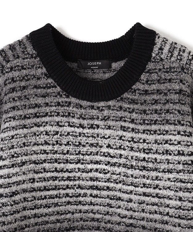 JOSEPH HOMME ヘアリーグラデーション　クルーネックニット ライトグレー系2