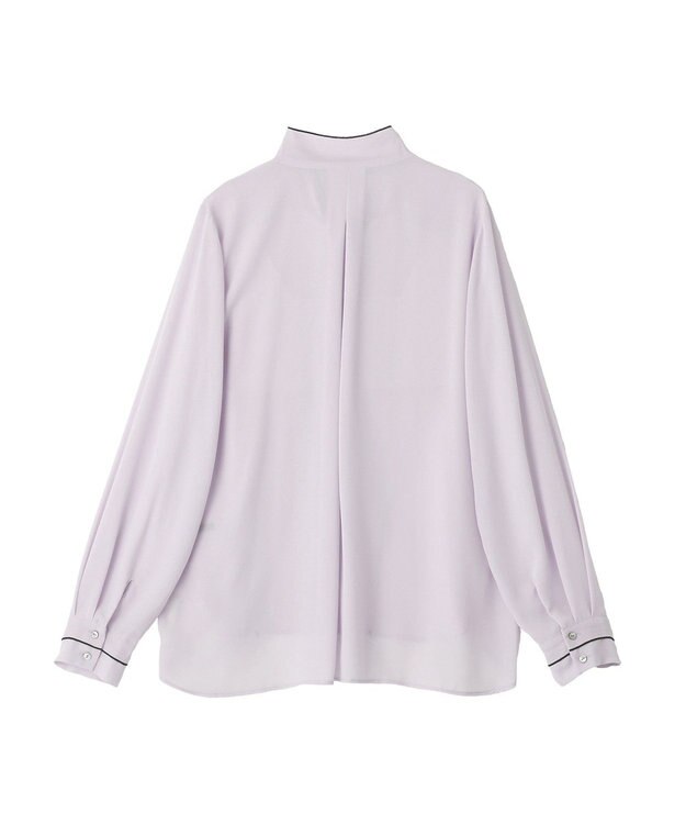 YECCA VECCA 配色ラインボウタイブラウス Lavender