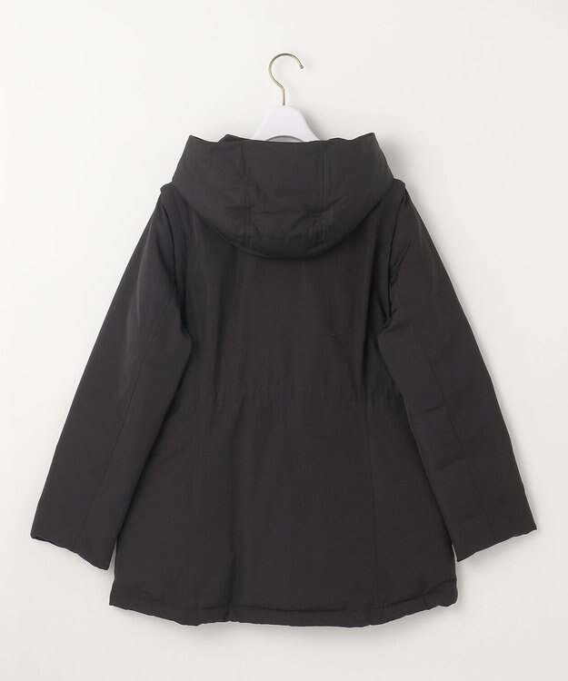 ANY SIS 【撥水・洗える】2WAYドロストフーディミドル ダウン ブラック