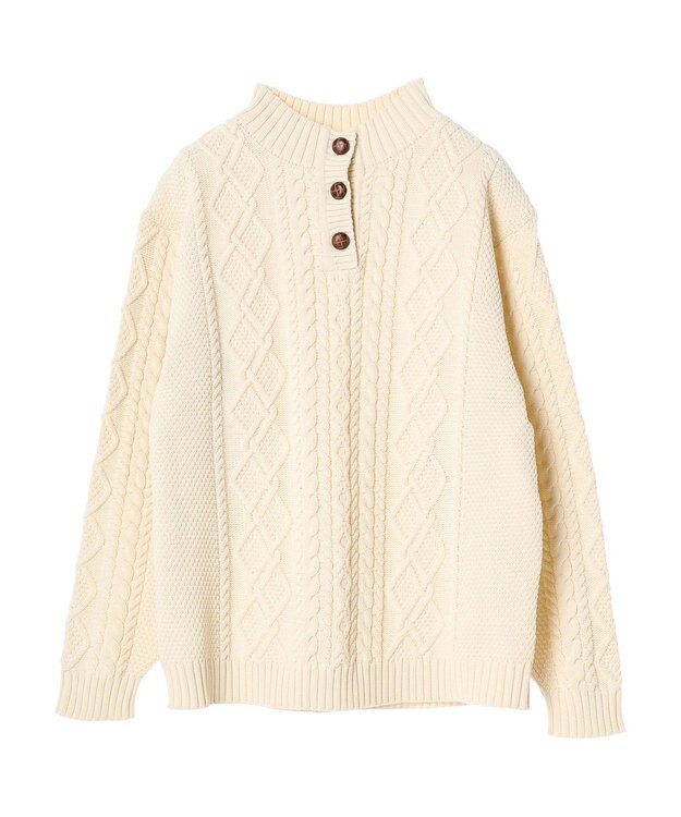 CRAFT STANDARD BOUTIQUE リサイクルポリエステルヘンリーネックプルオーバー Ivory