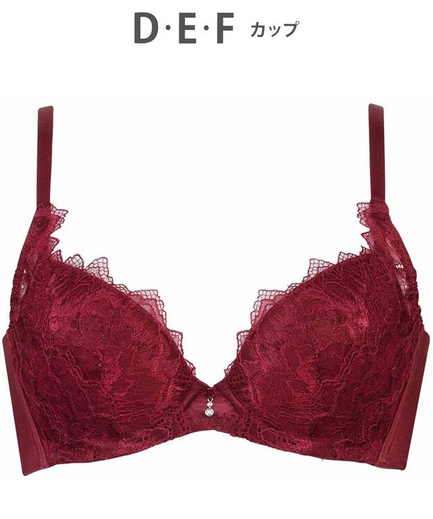 WACOAL 【ハグするブラ】 ブラジャー 体温を感知してカラダになじむ 谷間メイク 脇高設計 レディース BXB418 /ワコール レッド