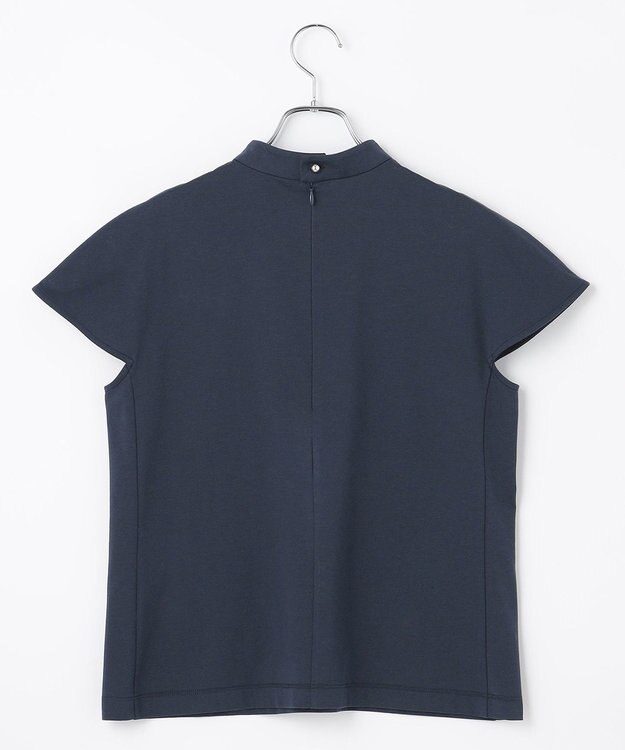 #Newans 【ANSWER for シティライフ】乾燥機対応！ハイネックフレンチスリーブカットソー ネイビー系