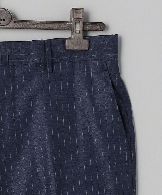 GOTAIRIKU 【Loro Piana Fabric】365 通年 3ピーススーツ(ネイビーストライプ) ダルブルー×ストライプ