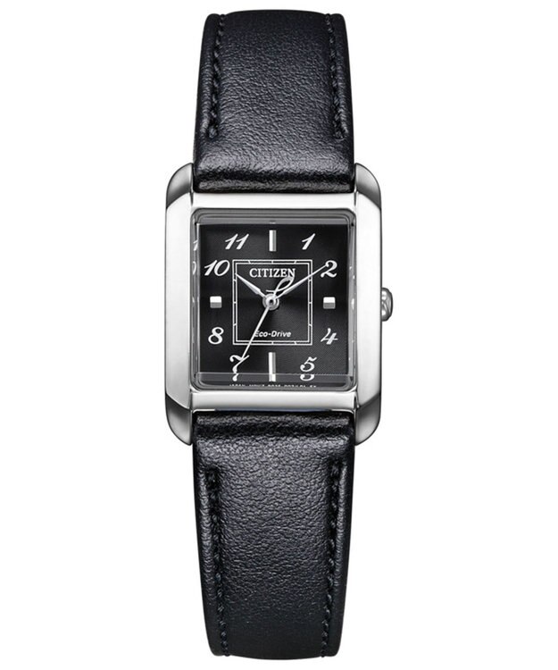 CITIZEN 【シックなスクエアモデル】シチズン エル 光発電エコ・ドライブ SQUARE Collection ブラック
