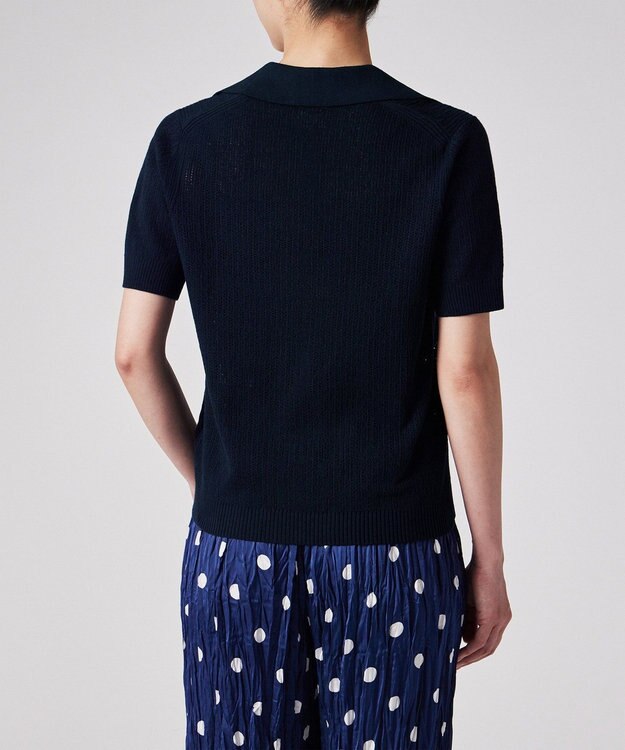 Paul Smith 【洗える】アイレット スキッパー ニット ネイビー