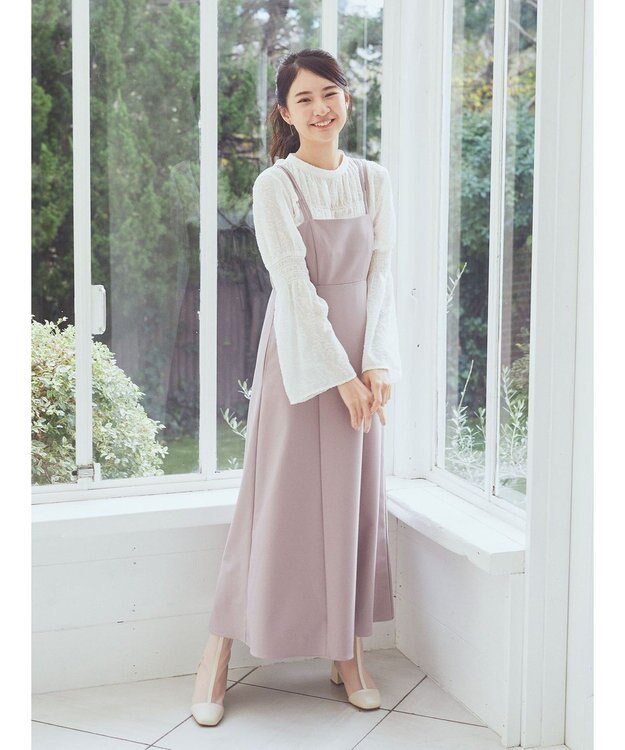 earth music&ecology ジャガードシャーリングプルオーバー Ivory