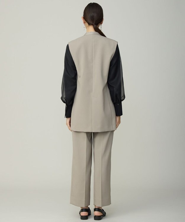 ICB L 【先行予約】 ハイツイストダブルクロス ノーカラージレ クレイカーキ