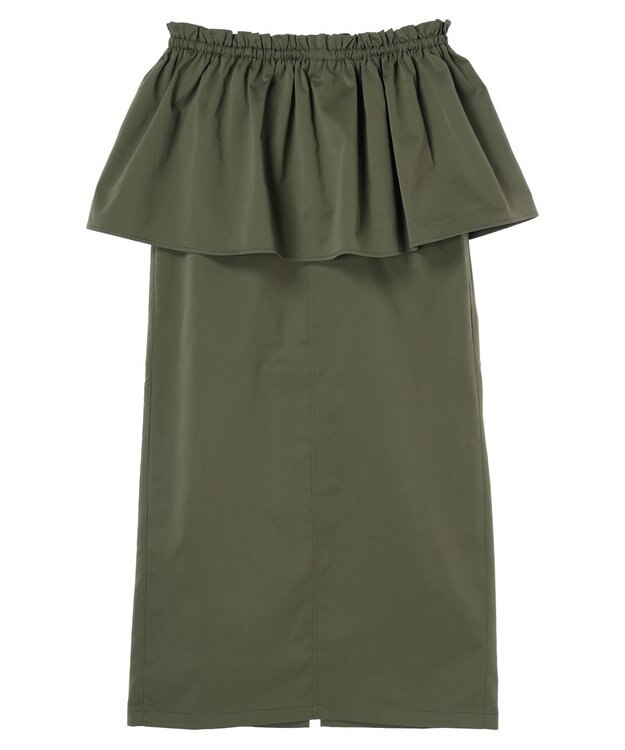 Green Parks ・ＳＵＧＡＲ　ＳＰＯＯＮ　３ｗａｙペプラムスカート Khaki