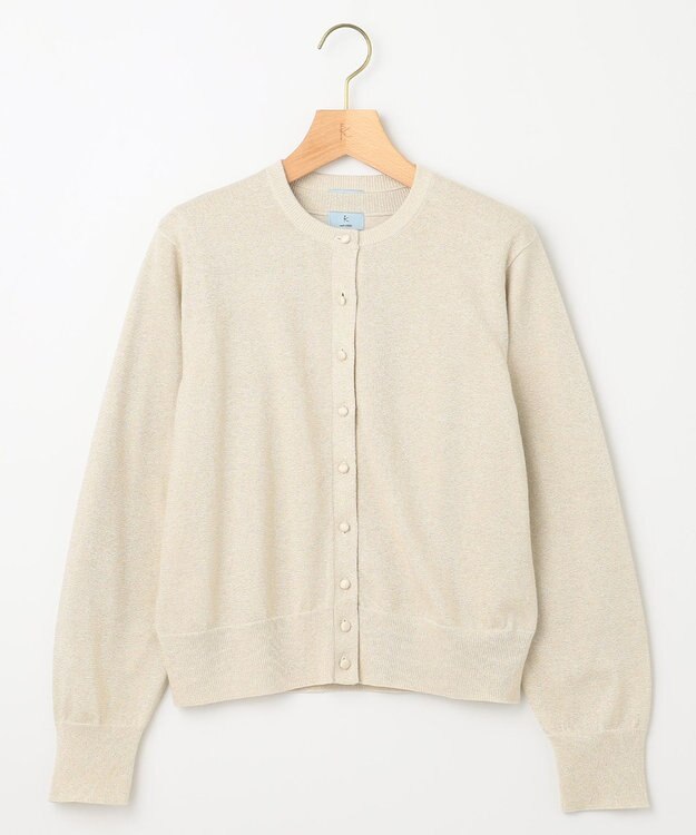 組曲 【WEB限定・2SET】ラメ入りアンサンブルニット シャンパンゴールド系