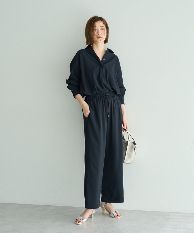 YECCA VECCA 【2点SET】スキッパーデザインセットアップ Navy