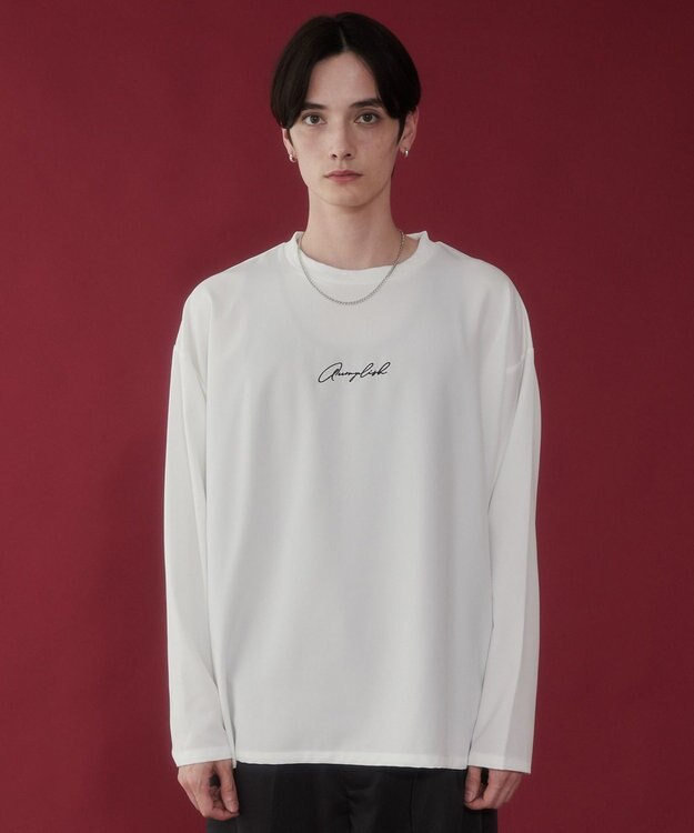 WEGO 【セットアイテム/軽量/シワにならない】ドライポリアンサンブルプルオーバーシャツ（LS） ホワイト