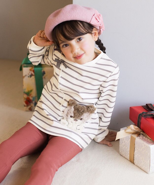 ANY KIDS ドリームストレッチ裏起毛パンツ テラコッタ