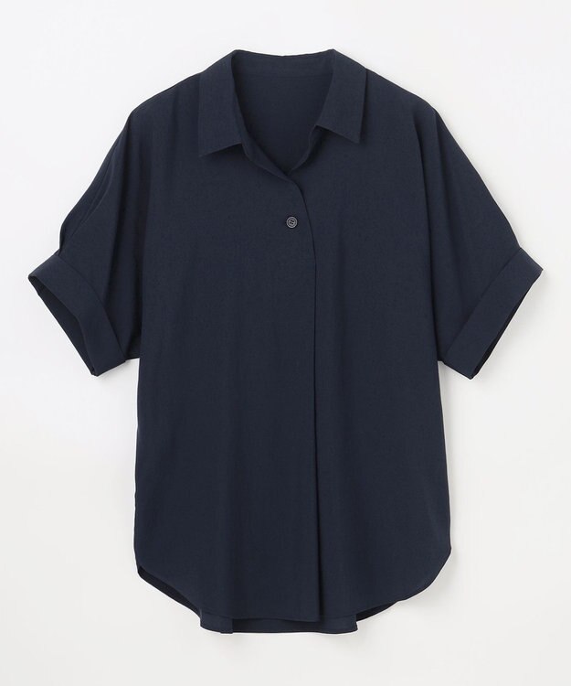 ANY 楽映えブラウス ネイビー