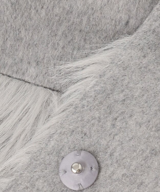 Feroux ウール混 ショートコート ライトグレー系