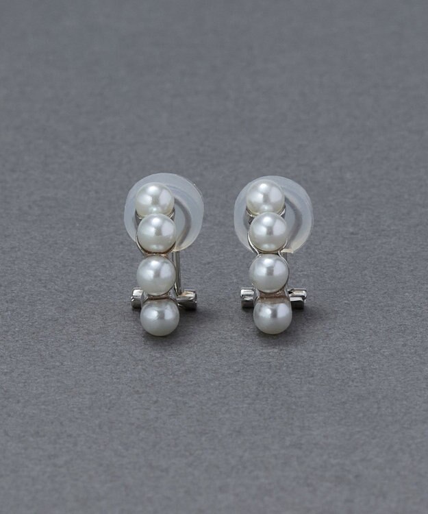 Phoebe 【痛くないシリーズ】ノーブルパールエアリーイヤリング　シルバー シルバー