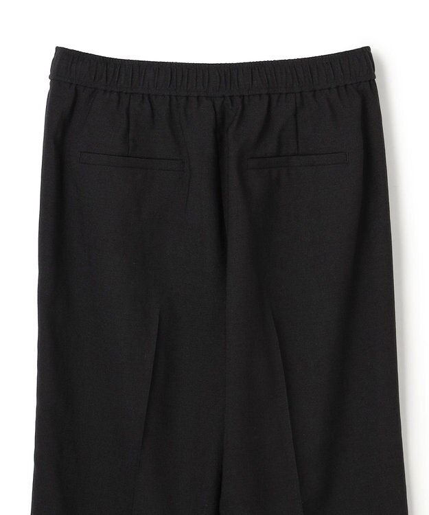 UNFILO 【セットアップ着用可/ウエストゴム】TENNEN TOUCH セミフレア パンツ ブラック