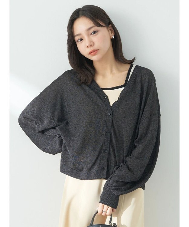 earth music&ecology シアーカーディガン Black