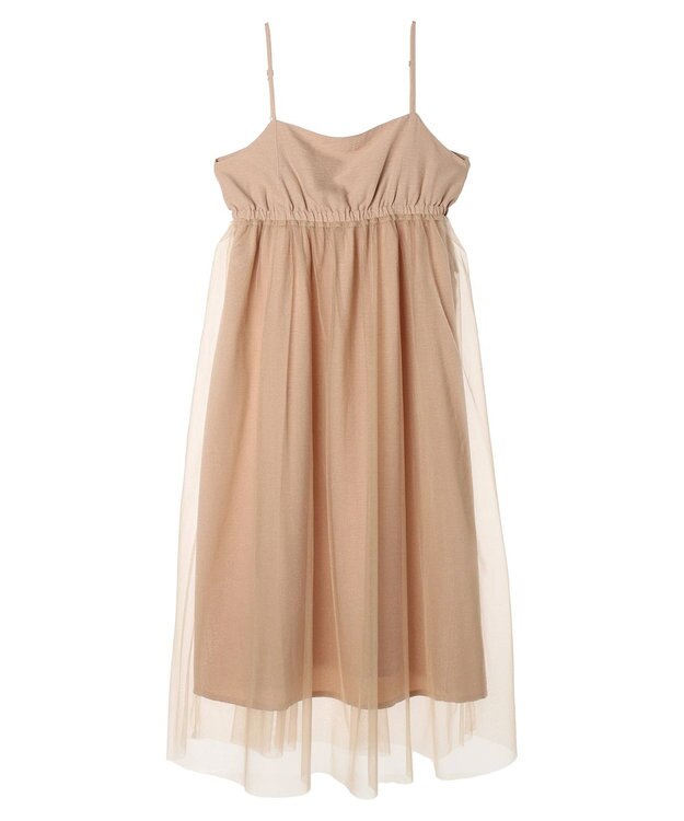 Green Parks ２ＷＡＹラメチュールキャミワンピース Beige