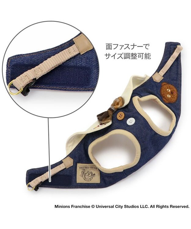 PET PARADISE ミニオン ティム ベストハーネス デニム ＳＳ 小型犬 デニム