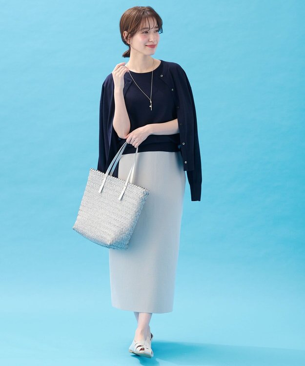 ANY 【2SET】ニットツインセット（ノースリーブニット＋カーディガン） ネイビー