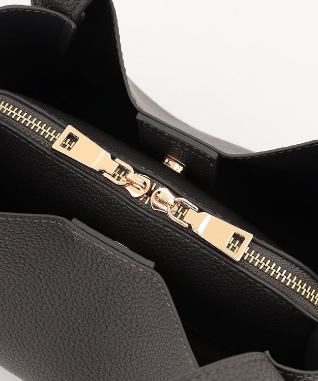 LA BAGAGERIE ソフトシュリンク2WAYハンドバッグ small ダークグレー